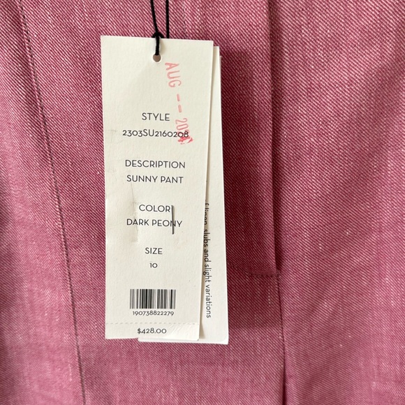 Sunny Pant by Veronica Beard. Dark peony purple - Picture 2 of 3